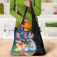Guam Fourth of July Grocery Bag Tropical Flowers