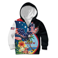 Personalized Guam Fourth of July Kid Hoodie Tropical Flowers