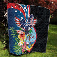 Guam Fourth of July Quilt Tropical Flowers