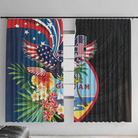 Guam Fourth of July Window Curtain Tropical Flowers