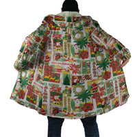 Hawaiian Santa Christmas Pattern Cloak White Version - Polynesian Pride
