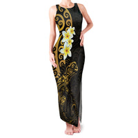 New Zealand Tuatara Plumeria Family Matching Tank Maxi Dress and Hawaiian Shirt Maori Gold Koru Tribal Tattoo
