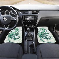 Green Maori Tuatara Car Mats Luxury Pastel Pattern