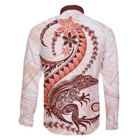 Red Maori Tuatara Family Matching Tank Maxi Dress and Hawaiian Shirt Luxury Pastel Pattern