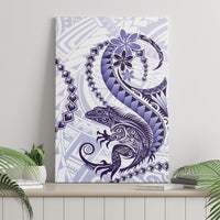 Purple Maori Tuatara Canvas Wall Art Luxury Pastel Pattern