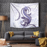Purple Maori Tuatara Tapestry Luxury Pastel Pattern