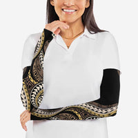 Hawaii Pineapple Brown Tribal Pattern Arm Sleeves - Polynesian Pride