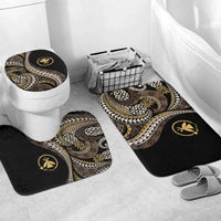 Hawaii Pineapple Brown Tribal Pattern Bathroom Set - Polynesian Pride