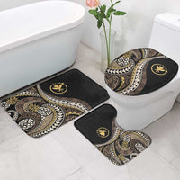 Hawaii Pineapple Brown Tribal Pattern Bathroom Set - Polynesian Pride