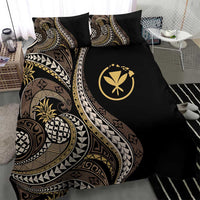 Hawaii Pineapple Brown Tribal Pattern Bedding Set - Polynesian Pride