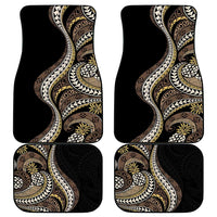 Hawaii Pineapple Brown Tribal Pattern Car Mats - Polynesian Pride