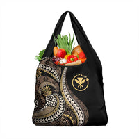 Hawaii Pineapple Brown Tribal Pattern Grocery Bag - Polynesian Pride