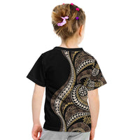 Hawaii Pineapple Brown Tribal Pattern Kid T Shirt - Polynesian Pride