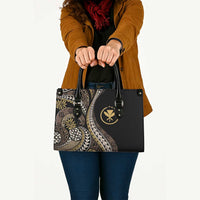 Hawaii Pineapple Brown Tribal Pattern Leather Bag LT01 Brown - Polynesian Pride