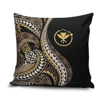 Hawaii Pineapple Brown Tribal Pattern Pillow Cover - Polynesian Pride