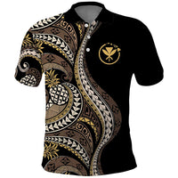 Hawaii Pineapple Brown Tribal Pattern Polo Shirt - Polynesian Pride
