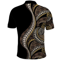 Hawaii Pineapple Brown Tribal Pattern Polo Shirt - Polynesian Pride