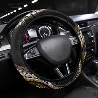 Hawaii Pineapple Brown Tribal Pattern Steering Wheel Cover - Polynesian Pride