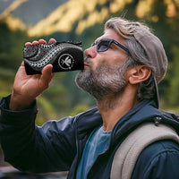 Hawaii Pineapple Gray Scale Tribal Pattern 4 in 1 Can Cooler Tumbler - Polynesian Pride