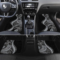 Hawaii Pineapple Gray Scale Tribal Pattern Car Mats - Polynesian Pride