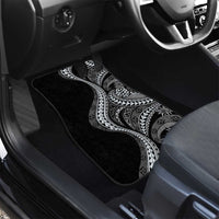 Hawaii Pineapple Gray Scale Tribal Pattern Car Mats - Polynesian Pride