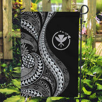 Hawaii Pineapple Gray Scale Tribal Pattern Garden Flag - Polynesian Pride