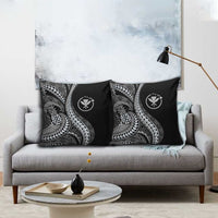 Hawaii Pineapple Gray Scale Tribal Pattern Pillow Cover - Polynesian Pride