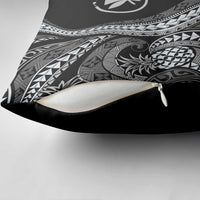 Hawaii Pineapple Gray Scale Tribal Pattern Pillow Cover - Polynesian Pride