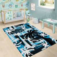 Fijian Rugby Area Rug Grunge Palm Stylized LT01 - Polynesian Pride
