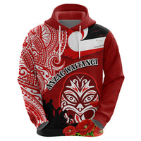 New Zealand ANZAC Waitangi Day Hoodie Lest We Forget Soldier Tiki Maori Style LT03 - Polynesian Pride