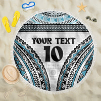 Custom Flying Fijians Rugby Beach Blanket Tapa Tribal Cloth
