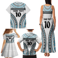Custom Flying Fijians Rugby Family Matching Tank Maxi Dress and Hawaiian Shirt Tapa Tribal Cloth LT03 - Polynesian Pride
