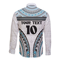 Custom Flying Fijians Rugby Long Sleeve Button Shirt Tapa Tribal Cloth LT03 - Polynesian Pride