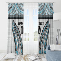 Custom Flying Fijians Rugby Window Curtain Tapa Tribal Cloth