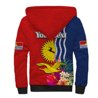 Personalised Kiribati Independence Day Sherpa Hoodie Kiribati Map With Flag Color LT03 - Polynesian Pride