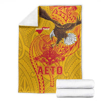 American Samoa Fautasi Race Blanket Aeto Pago Pago with Eagle Samoan Tribal Patterns