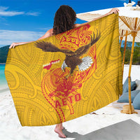 American Samoa Fautasi Race Sarong Aeto Pago Pago with Eagle Samoan Tribal Patterns