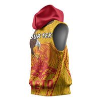 Personalized American Samoa Fautasi Race Sleeveless Hoodie Aeto Pago Pago with Eagle Samoan Tribal Patterns