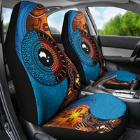 Fiji and Australia Together Car Seat Cover Tapa Tribal Tattoo mix Aboriginal Pattern