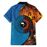 Fiji and Australia Together Family Matching Long Sleeve Bodycon Dress and Hawaiian Shirt Tapa Tribal Tattoo mix Aboriginal Pattern LT03 - Polynesian Pride