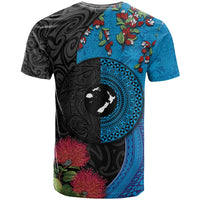 Fiji and New Zealand Together T Shirt Tapa Maori Tattoo mix Tagimoucia and Pohutukawa LT03 - Polynesian Pride