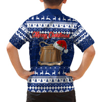 Tokelau Christmas Family Matching Long Sleeve Bodycon Dress and Hawaiian Shirt Santa Claus Tokelau Flag and Coat of Arms with Polynesian Pattern LT03 - Polynesian Pride