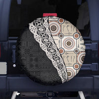 Tukenny Pattern Fijian War Clubs Mix Tapa Tribal Spare Tire Cover LT03 - Polynesian Pride