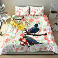 New Zealand Pohutukawa Tui Bird Bedding Set Kowhai Version LT03 - Polynesian Pride