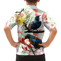 New Zealand Pohutukawa Tui Bird Hawaiian Shirt Kowhai Version LT03 - Polynesian Pride