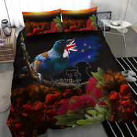 New Zealand ANZAC Day Bedding Set Pohutukawa Flower and Tui Bird LT03 - Polynesian Pride