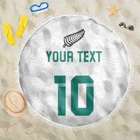 Custom New Zealand Football Beach Blanket Go All Silver Ferns - Towards World Cup 2026