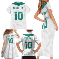 Custom New Zealand Football Family Matching Short Sleeve Bodycon Dress and Hawaiian Shirt Go All Silver Ferns - Towards World Cup 2026 LT03 - Polynesian Pride