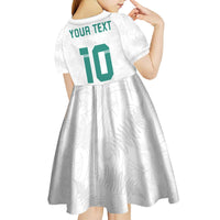 Custom New Zealand Football Kid Short Sleeve Dress Go All Silver Ferns - Towards World Cup 2026