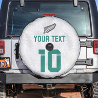 Custom New Zealand Football Spare Tire Cover Go All Silver Ferns - Towards World Cup 2026